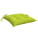 Coussins de chaise lot de 2 vert brillant 40x40x7 cm