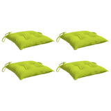 Coussins de chaise lot de 4 vert brillant 40x40x7 cm