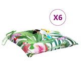 Coussins de chaise lot de 6 multicolore 40x40x7 cm tissu