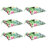 Coussins de chaise lot de 6 multicolore 40x40x7 cm tissu