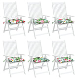 Coussins de chaise lot de 6 multicolore 40x40x7 cm tissu