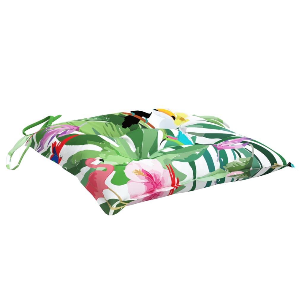 Coussins de chaise lot de 6 multicolore 40x40x7 cm tissu