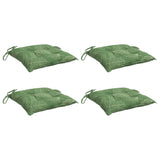 Coussins de chaise lot de 4 à motif de feuilles 40x40x7 cm