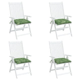 Coussins de chaise lot de 4 à motif de feuilles 40x40x7 cm