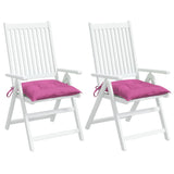 Coussins de chaise lot de 2 rose 40x40x7 cm tissu