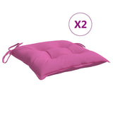 Coussins de chaise lot de 6 rose 40x40x7 cm tissu