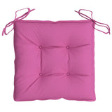 Coussins de chaise lot de 6 rose 40x40x7 cm tissu