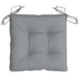 Coussins de chaise lot de 2 gris 50x50x7 cm tissu oxford