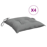 Coussins de chaise lot de 4 gris 50x50x7 cm tissu oxford