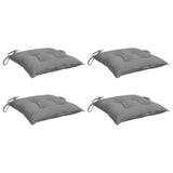 Coussins de chaise lot de 4 gris 50x50x7 cm tissu oxford