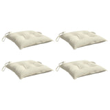 Coussins de chaise lot de 4 blanc crème 50x50x7 cm tissu oxford