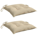 Coussins de palette lot de 2 beige 50x50x7 cm tissu oxford