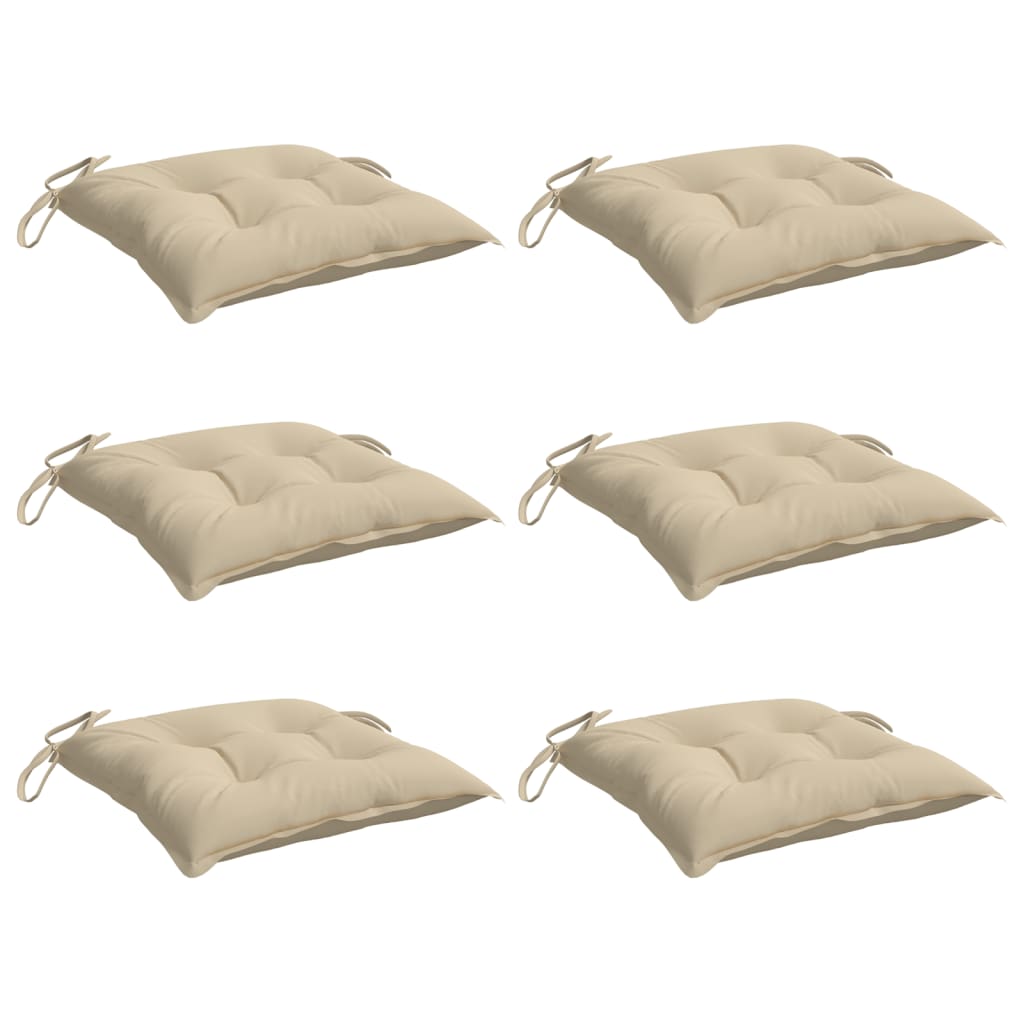 Palettenkissen, 6er-Set, beige, 50 x 50 x 7 cm, Oxford-Stoff