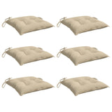 Palettenkissen, 6er-Set, beige, 50 x 50 x 7 cm, Oxford-Stoff