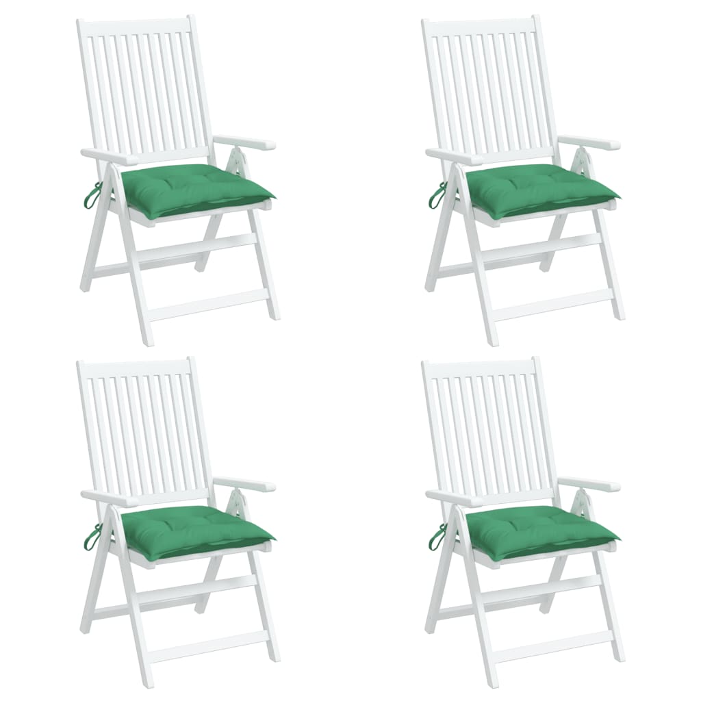 Coussins de palette lot de 4 vert 50x50x7 cm tissu oxford