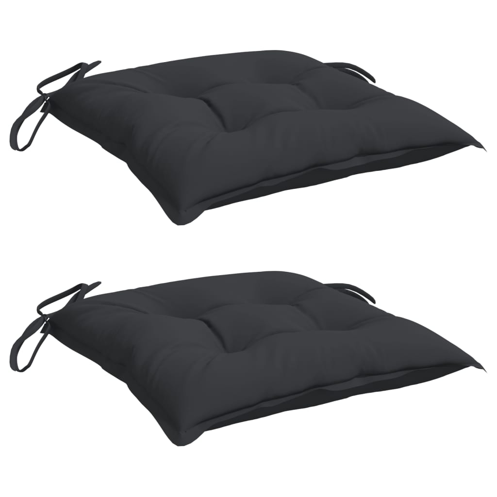 Coussins de palette lot de 2 noir 50x50x7 cm tissu oxford