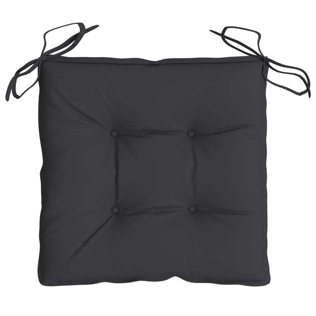 Coussins de palette lot de 2 noir 50x50x7 cm tissu oxford