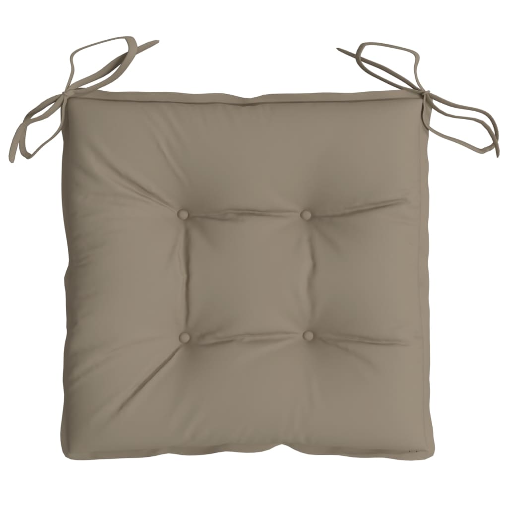 Coussins de palette lot de 4 taupe 50x50x7 cm tissu oxford