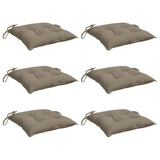 Coussins de palette lot de 6 taupe 50x50x7 cm tissu oxford