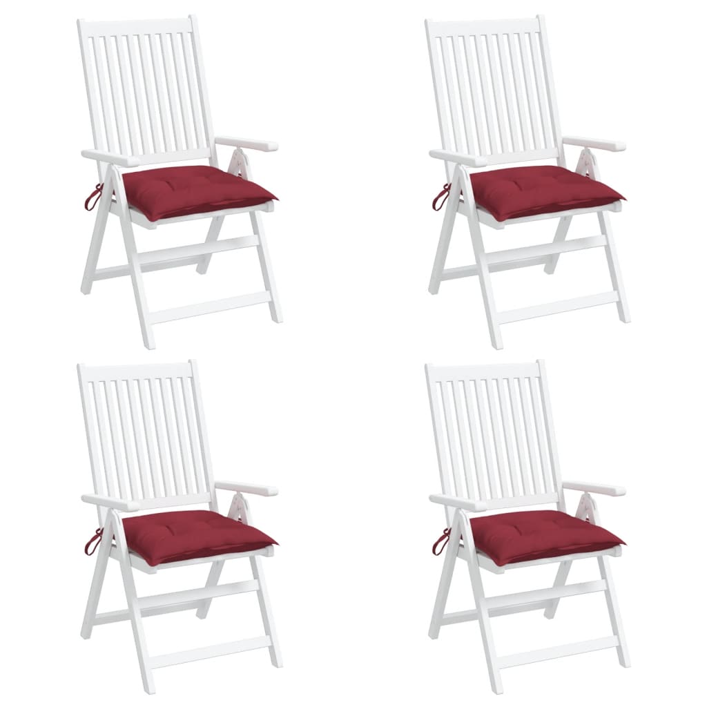 Pallet cushions set of 4 burgundy red 50x50x7 cm