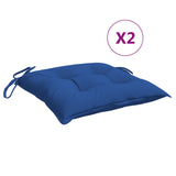 Coussins de palette lot de 2 bleu 50x50x7 cm tissu oxford