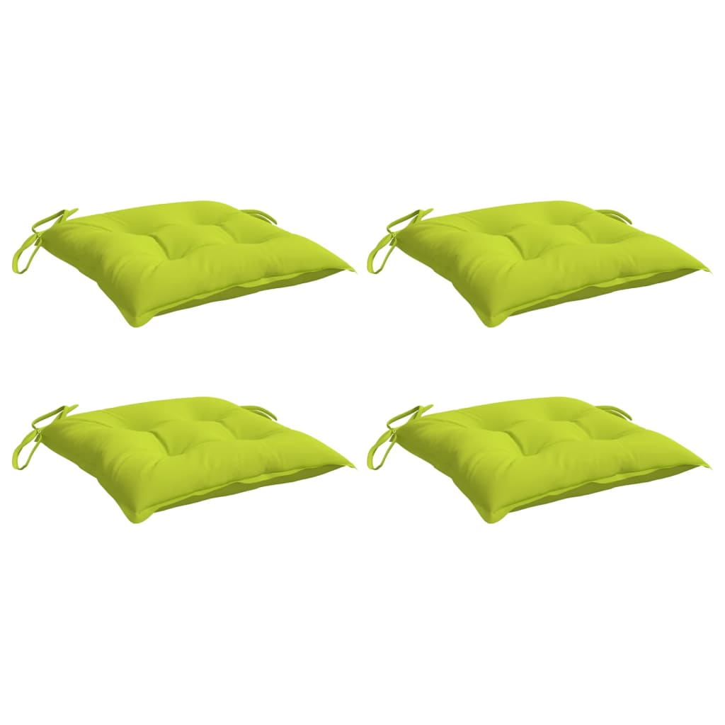 Coussins de palette lot de 4 vert brillant 50x50x7 cm