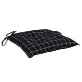 Chair cushions set of 6 black squares 50x50x7 cm