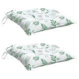 Coussins de chaise lot de 2 à motif de feuilles 50x50x7 cm