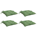 Coussins de chaise lot de 4 à motif de feuilles 50x50x7cm tissu