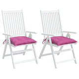 Coussins de chaise lot de 2 rose 50x50x7 cm tissu oxford