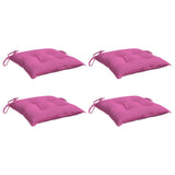 Coussins de chaise lot de 4 rose 50x50x7 cm tissu oxford