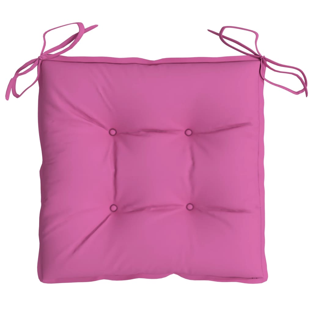 Coussins de chaise lot de 6 rose 50x50x7 cm tissu oxford