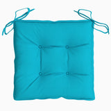 Coussins de chaise lot de 6 turquoise 50x50x7 cm tissu oxford