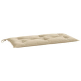 Beige Gartenbankauflage 100x50x7 cm Oxford-Stoff