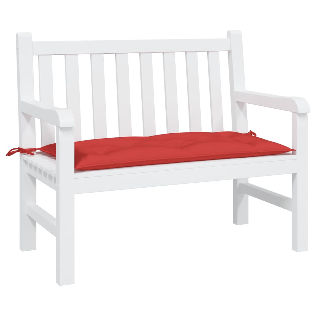 Coussin de banc de jardin rouge 100x50x7 cm tissu oxford