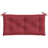 Coussin de banc de jardin rouge bordeaux 100x50x7 cm