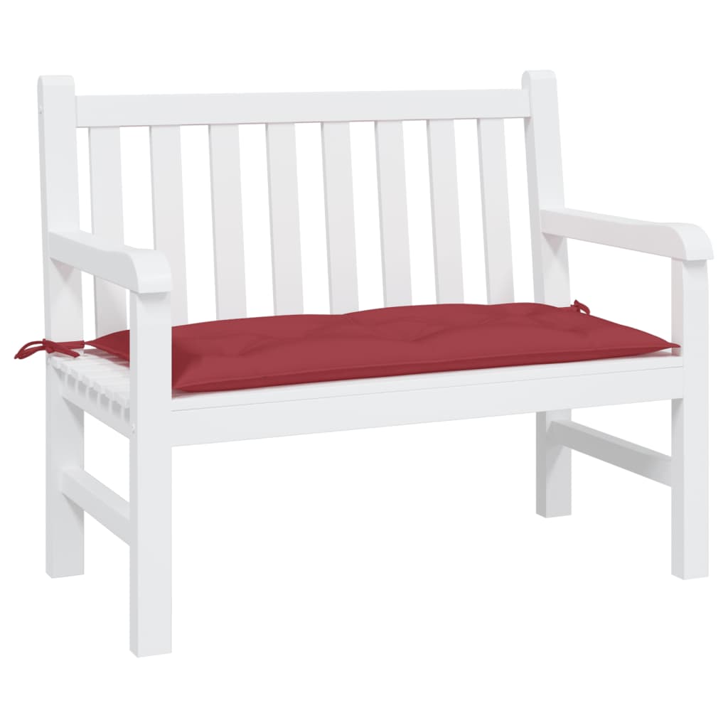 Coussin de banc de jardin rouge bordeaux 100x50x7 cm