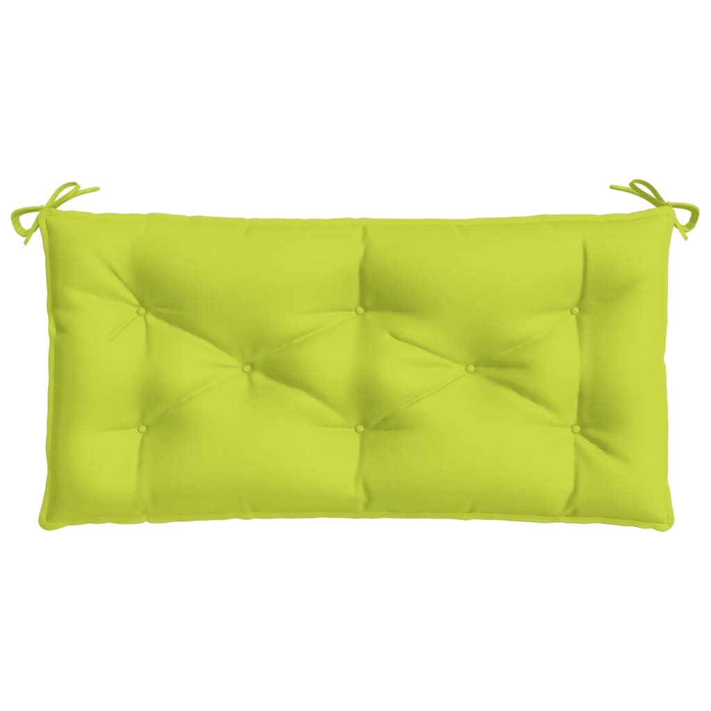 Coussin de banc de jardin vert brillant 100x50x7cm tissu oxford