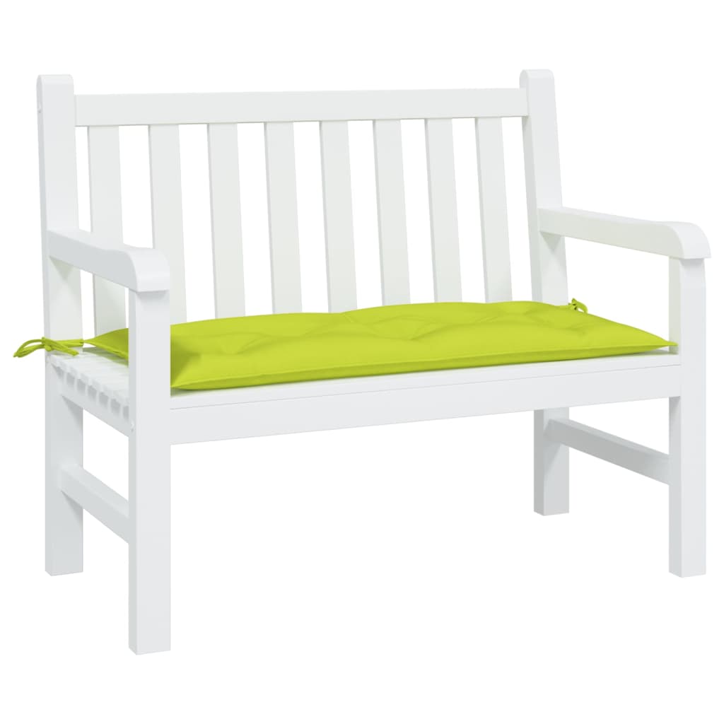 Coussin de banc de jardin vert brillant 100x50x7cm tissu oxford