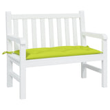 Coussin de banc de jardin vert brillant 100x50x7cm tissu oxford