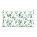 Coussin de banc de jardin motif de feuilles 100x50x7 cm