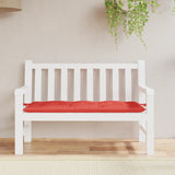 Coussin de banc de jardin rouge 120x50x7 cm tissu oxford