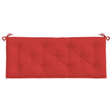 Coussin de banc de jardin rouge 120x50x7 cm tissu oxford