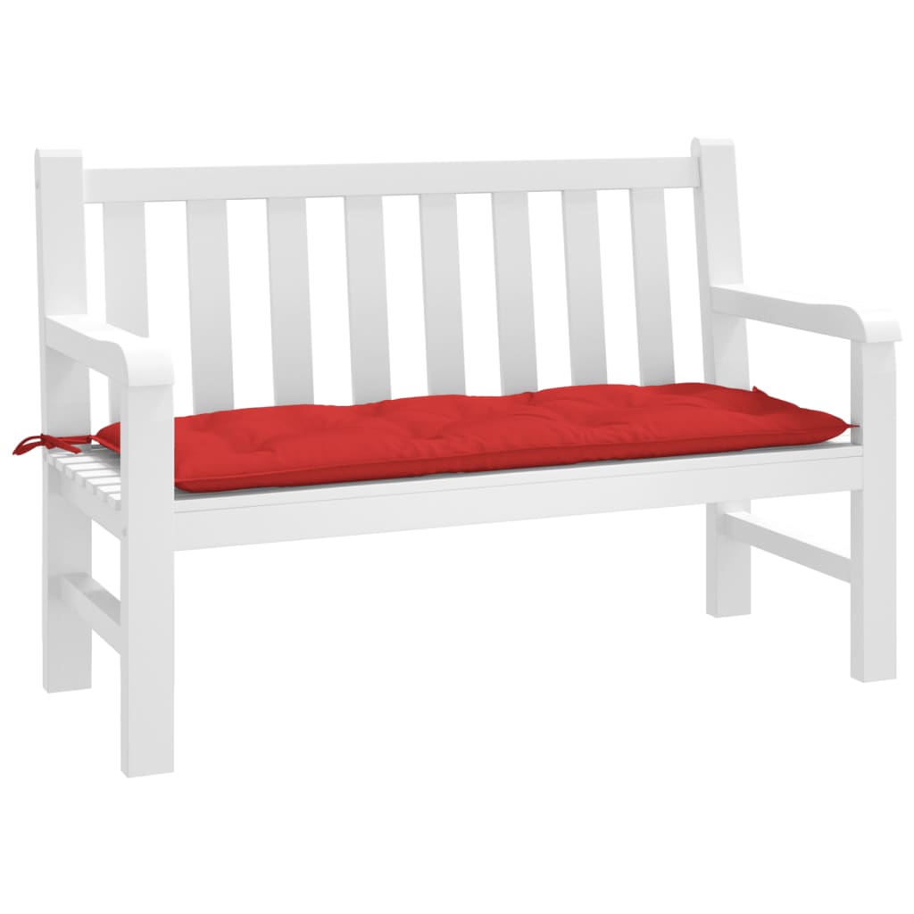 Coussin de banc de jardin rouge 120x50x7 cm tissu oxford