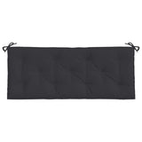 Coussin de banc de jardin noir 120x50x7 cm tissu oxford