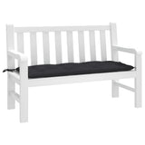 Coussin de banc de jardin noir 120x50x7 cm tissu oxford