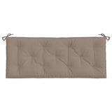 Coussin de banc de jardin taupe 120x50x7 cm tissu oxford