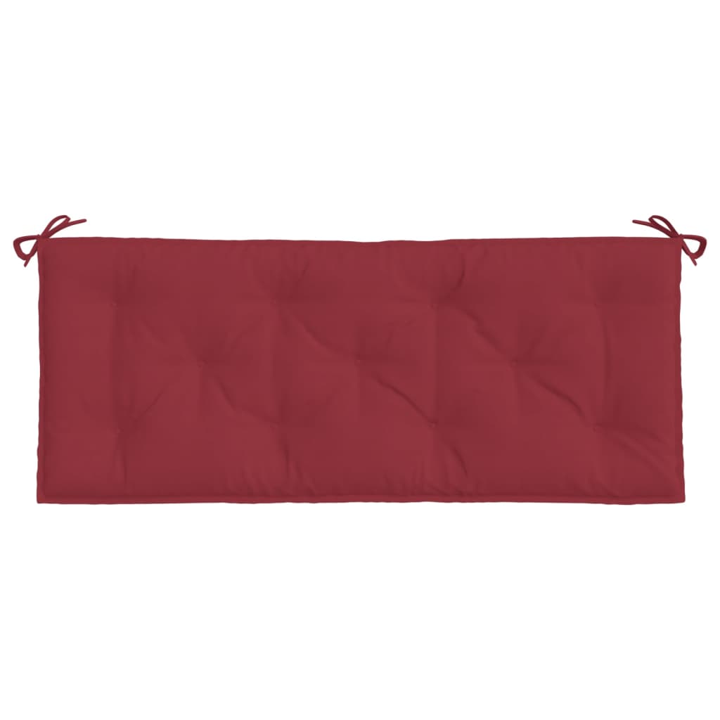 Coussin de banc de jardin rouge bordeaux 120x50x7 cm