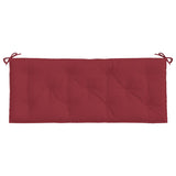 Coussin de banc de jardin rouge bordeaux 120x50x7 cm