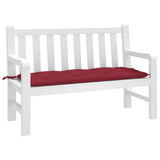 Coussin de banc de jardin rouge bordeaux 120x50x7 cm